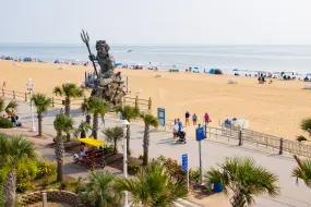 Oceanfront Boardwalk and King Neptune  | Oceanfront Boardwalk and King Neptune |   – Courtesy of Virginia Beach CVB