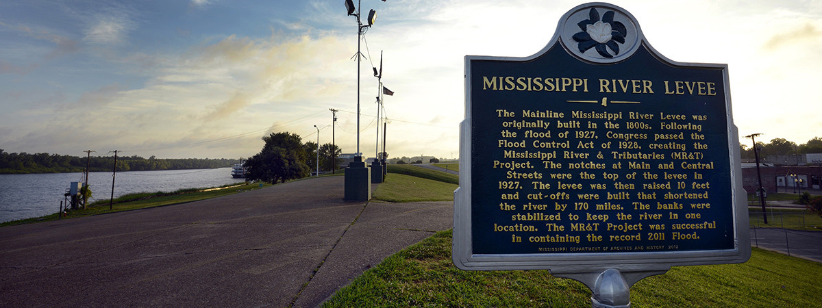 Mississippi River Levee in Greenville