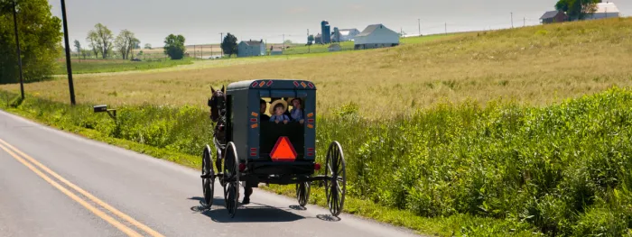 Amish Buggy in Lancaster County, Pennsylvania.  – Discover Lancaster / Brian Evans
