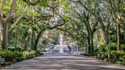 Forsyth Fountain in Savannah  – provided by Visit Savannah