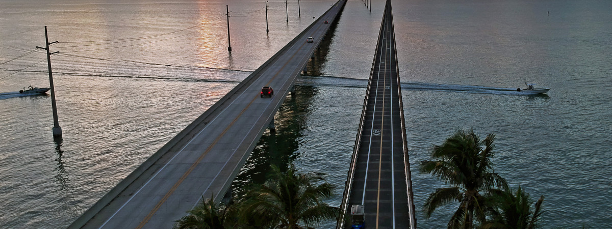 Die wiedereröffnete Old Seven Mile Bridge