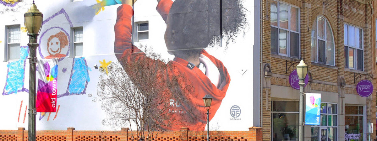 Dreamer Mural in downtown Rock Hill