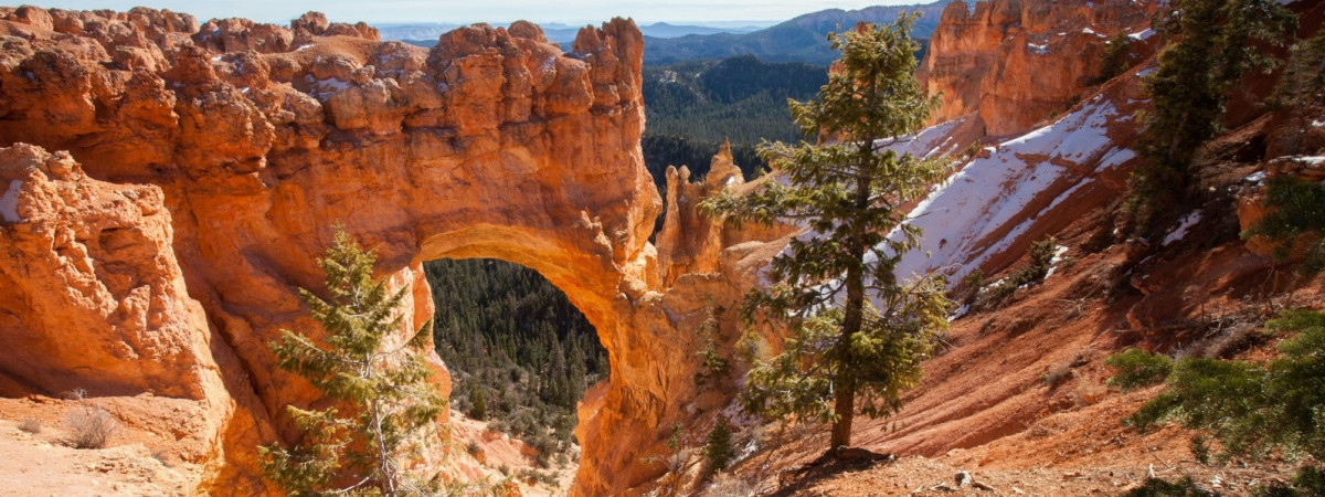 "The Mighty 5" Bryce Canyon Nationalpark: Winter Wonderland an der Natural Bridge