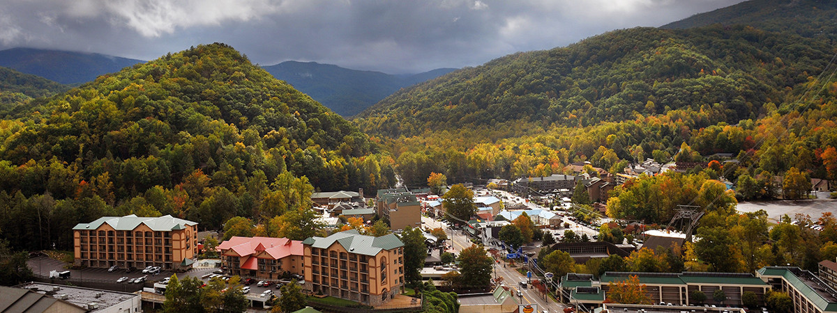 Blick auf Gatlinburg von der Space Needle