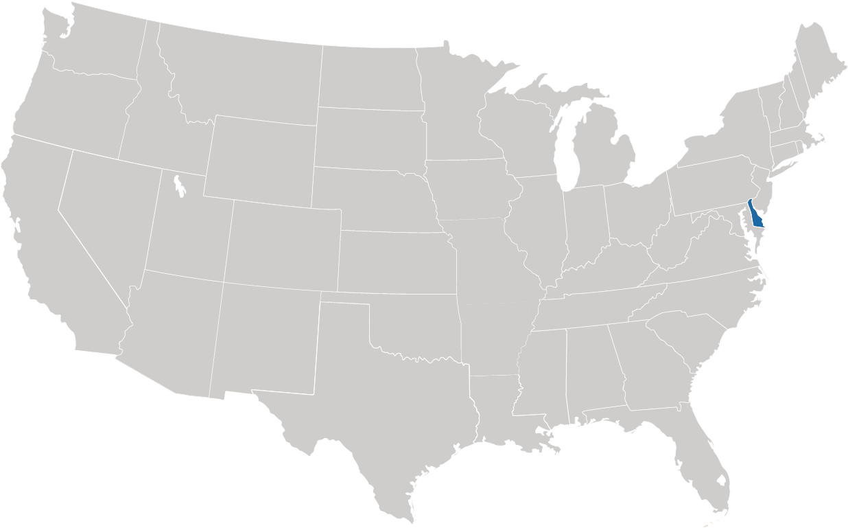 Delaware auf der Karte