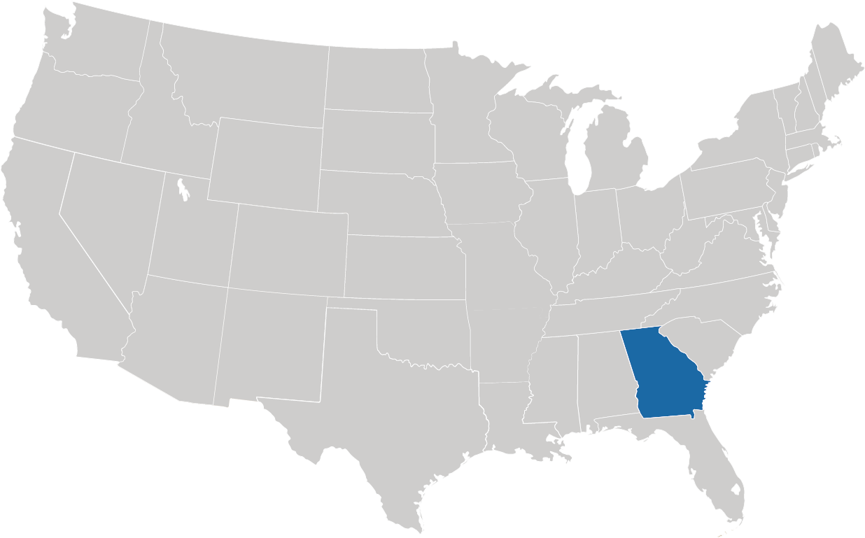 Georgia - der "Peach State" auf der Karte
