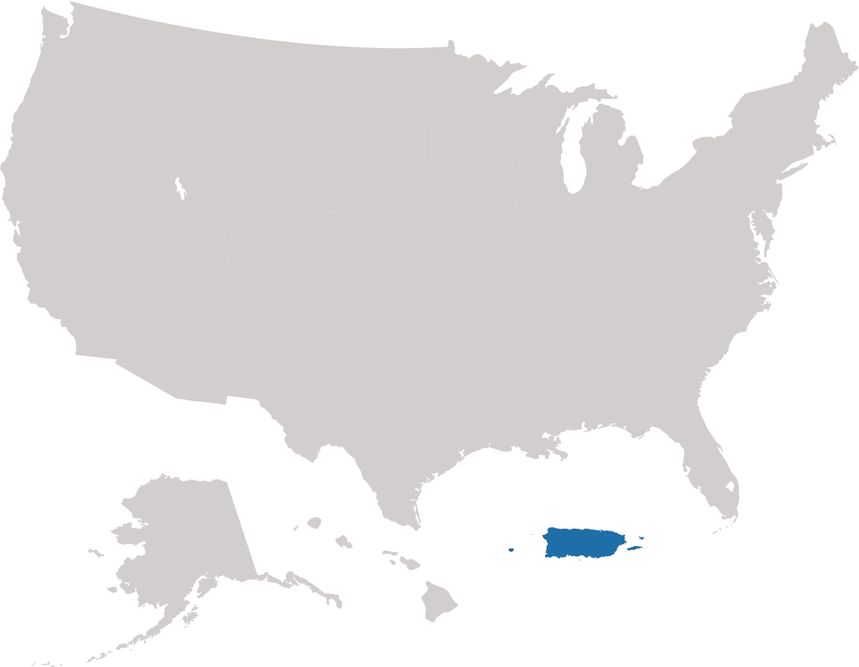 Karte: Territorien der USA